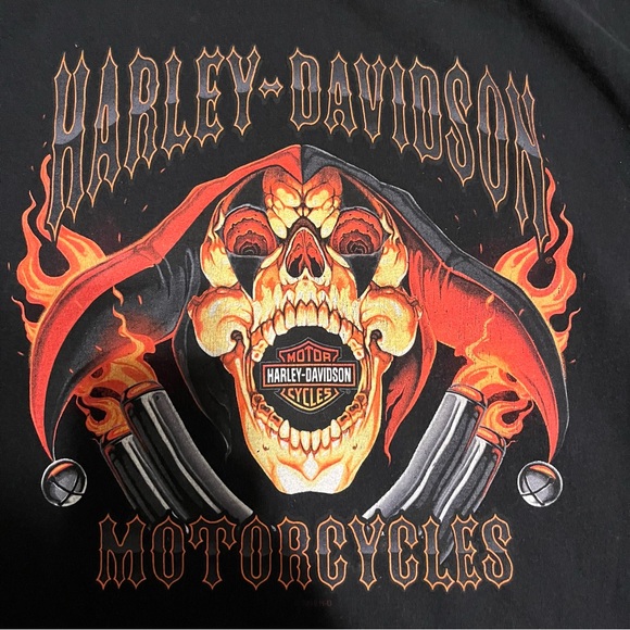 Harley-Davidson Men's Skull Flames Crest El Paso Graphic T-Shirt, Black 3XL - Picture 4 of 4